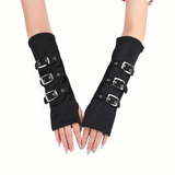 Guantes Sin Dedos Punk Rock Ajustable Mangas Largas Gotico