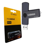 Pendrive 8gb Leboss Usb 2.0 Flash Drive Alta Velocidade Cor Preto Liso