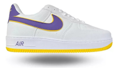 Ténis Air Force 1 One Lakers Edição Premium Limitada Unissex