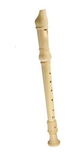 Flauta Doce Germânica Stage Tipo Yamaha Bege C/ Capa E Limp