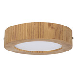 Plafon Wood Madeira Redondo Led 24w Bivolt Freijó 110v/220v