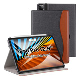 Ztotopcases Funda P/ iPad Pro 4 5 6 Gen 12.9 Cuero Lapiz