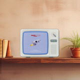 . Alto-falante Bluetooth Vintage Pequeno, Design De Mini Tv