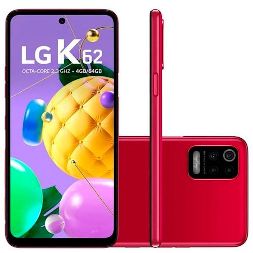 Smartphone LG K62 - Vermelho - 64gb - 4g - Ram 4gb - 6.6 