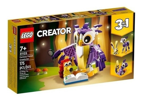 Set De Construccion  Lego Creator 3en1 Criaturas Fantásticas Del Bosque  31125 175 Piezas En Caja.