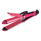 Tenaza Rizador Y Plancha Alasiadora Para Cabello 2 En 1 Color Rosa