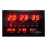 Relógio Parede Herweg 6289 Digital Led Termometro Calendario