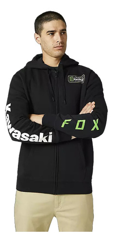 Campera Canguro Fox Kawasaki Zip Hoodie Moto Marelli ®