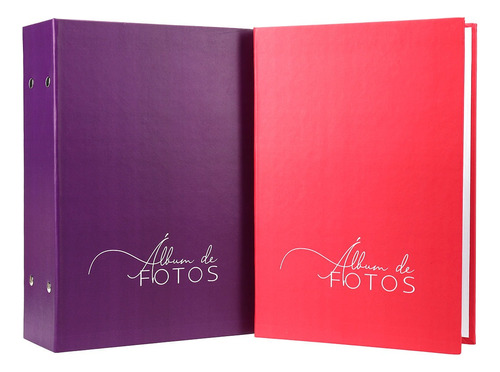 Kit De 2 Albuns Liso Para 500 Fotos 10x15 Elegante Familia