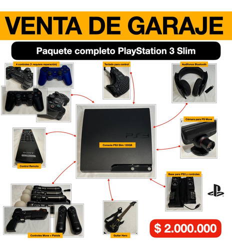 Consola Playstation 3 Slim 120gb - Super Combo!!!