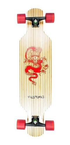 Skate Longboard Flying 37,5 Marfim + Bambu - Modelo Dragon