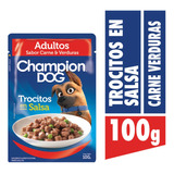 Champion Dog Trocitos En Salsa Carne 100gr X24 Und | Mdr