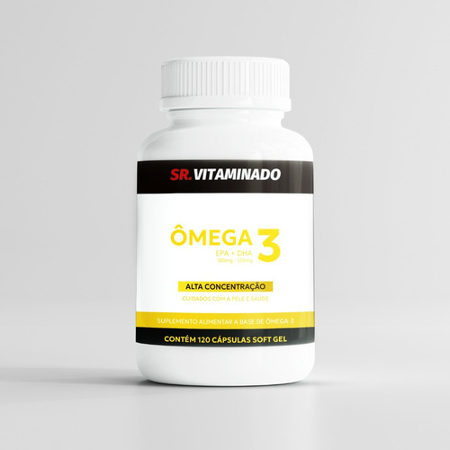 Ômega 3 - Senhor Vitaminado - 120 Cápsulas. Vitalidade