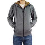 Chaqueta Hombre Invierno. Forro Piel Con Gorro. Xs A Xl