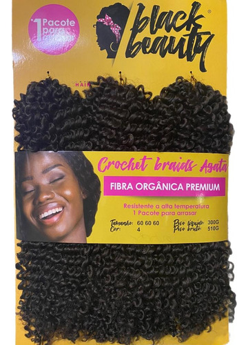 2 Pcts Cabelo Crochet Brainds Biofibra Agata - Black Beauty