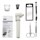 Kit Completo Renna Glance Sobrancelha Tesoura Mixer Pincel 