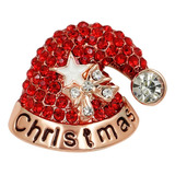 Broche Navideño Para Ropa, Insignia De Sombrero Rojo Con Dia