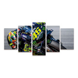 Kit Quadros Decorativos Sala Quarto Moto Gp Yamaha Rossi 46