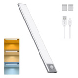 Luz Led Recargable Sensor Movimiento Dimerizable Usb 40cm 