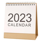 2023 Calendario De Escritorio Papel Pequeño Y Blanco