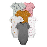 Ropa Para Bebe Bodys Para Niña Paquete De 6 Talla 0-3 Meses