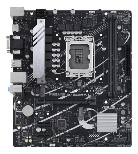 Tarjeta Madre Prime B760m-k D4 B760 Lga 1700 Micro Atx