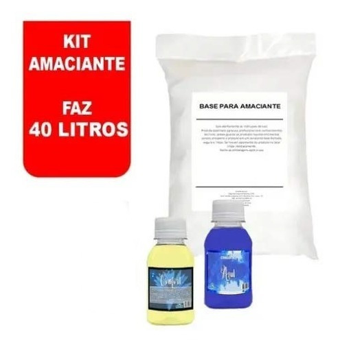Base Kit Completo Para Fabricar Amaciante - 1 Kg Faz 40l 