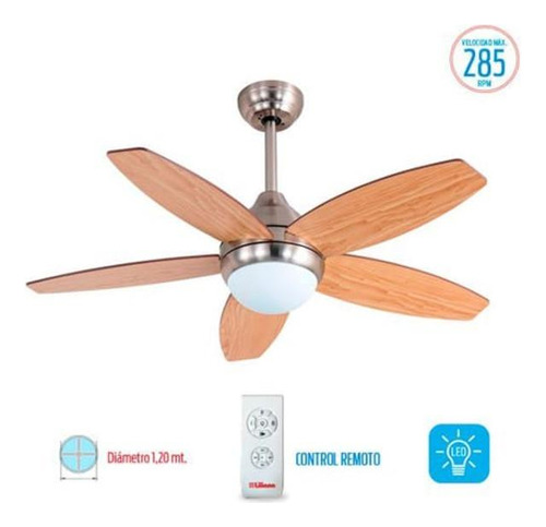 Ventilador Liliana Vvthm315r De Techo 48  80w 5 Velocidades