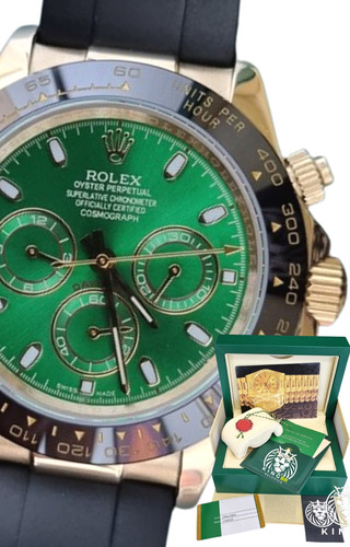 Relogio Rolex Daytona Verde Dourado Base Eta 3035 Bor Caixa 