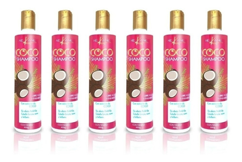 Nekane Coco Shampoo Pack De 6 Pzs 300g C/u