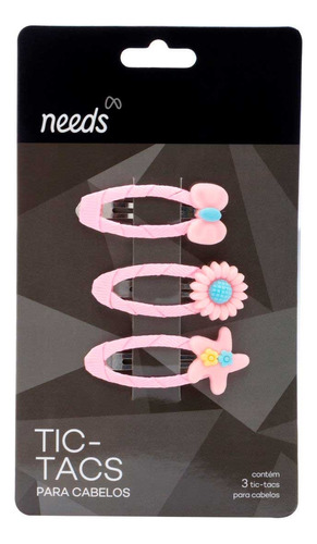 Kit Presilhas De Cabelo Infantil Needs - 3 Unidades