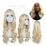 Peruca Front Lace Platinada - 100% Fibra Orgânica+ Touca Wig