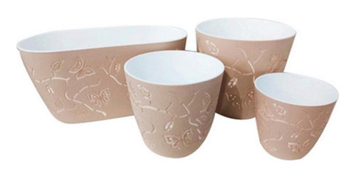 Vaso Decorativo Cachepot Borboletas Em 3d - 4uni