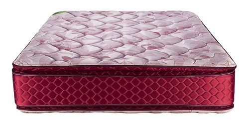 Colchón 2 1/2 Plazas De Resortes Suavegom Resortes Cardiff Rojo - 140cm X 190cm X 29cm Con Doble Pillow Top