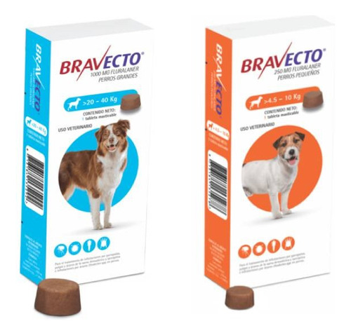 Bravecto 20 - 40 Kg + 4.5-10 Kg