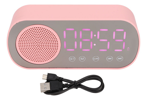 Reloj Despertador Digital Led Con Bocina Bluetooth/fm