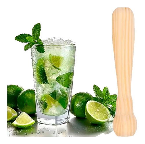 Socador De Caipirinha Madeira Macerador Pilão Drinks Cozinha