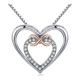 Collar Corazón Infinito Plata 925