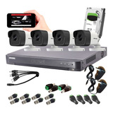 Kit Seguridad Hikvision Dvr 8ch 4 Camaras Exterior Disco 1tb