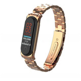 Pulseira Aço/metal 3 Elos Compatível Com Band 4 - Rose Gold