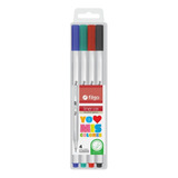 Marcadores Microfibras Fibras Filgo 0.4mm X 4 Colores