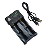 Cargador Usb Dual Pilas Baterias Litio 18650 14500  Led Full