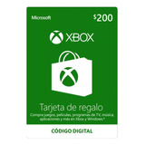 Tarjeta De Regalo Xbox 200 Mxn Código