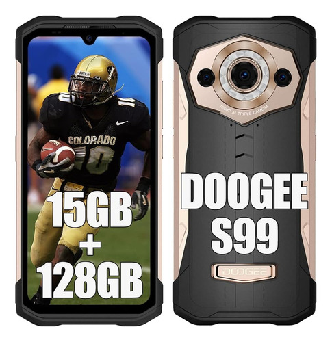 Aa Doogee S99 15gb+128gb 6.3 Fhd+ 6000mah Battery Cámara Triple De 108mp, Visión Nocturna De 64mp Nfc, Otg Smartphone- Dorado