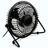 Ventilador De Mesa Genérica Mini Ventilador Mesa Negro Con 4 Aspas Color  Plata De  Metal, 15 cm De Diámetro