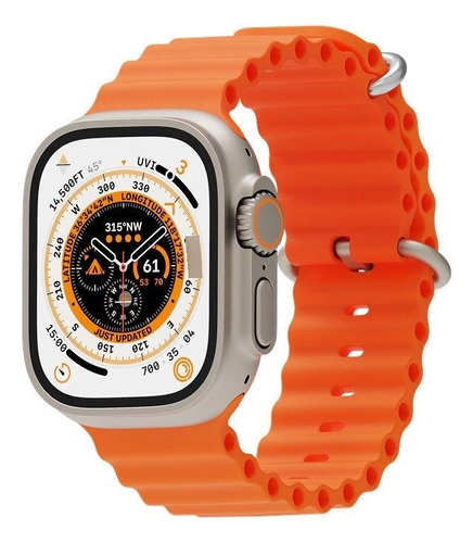 Reloj Smart Watch 8 Deportivo Inteligente Malla Naranja