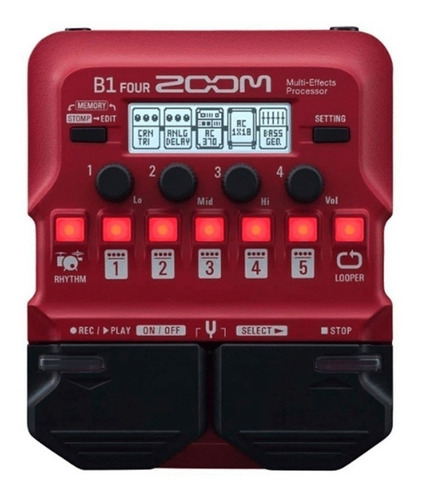 Pedal De Efectos De Bajo Eléctrico Zoom B1 Four