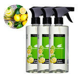 Kit 3 Água Perfumada Aroma Tecidos Roupa Sofa Cama Limão Sic