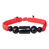 Pulsera Con Tubo De Jade Negro Guatemala & Obsidianas / Tlk1