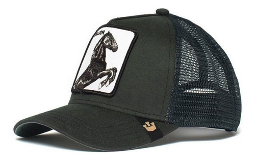 Gorra De Malla Con Protección Solar Y Bordado De Animal [u]